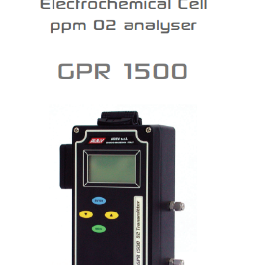 Cảm biến  ADEV GPR1500  Electrochemical transmitter for ppm O2 measurement model GPR1500 (cell included)