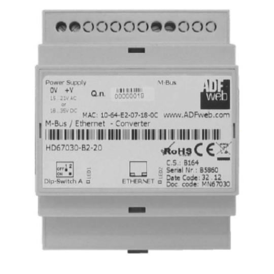 Bộ chuyển đổi tín hiệu BACnet Ethernet / M-Bus - Converter HD67056-B2-40 ADFweb