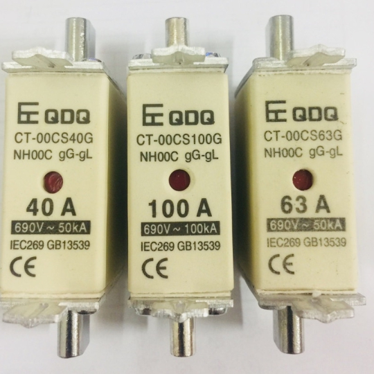 Cầu Chì Xập HRC 80A CT-00CS 690V-100kA 48x4x2cm  Model CT-00CS80G hãng QDQ