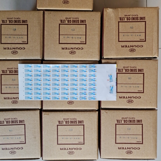 Bộ đếm chiều dài hệ mét dùng trong ngành dệt , ngành giấy Line Seiki RY1-3:10-5(I) MEASURING COUNTER RY1 Series 
