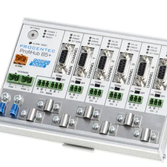 Thiết bị mạng Network hub 17020R  ProfiHub B5+R Procentec Note:  17020R (replaces 17010 Procentec ) Bộ khuyêch đại chống nhiễu Profibus B5+R PN: 17020R