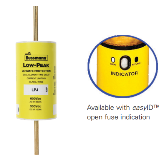 Cầu chì Bussmann LPJ-150SP  Low-Peak  LPJ Class J 600Vac/300Vdc, 70-600A, dual element, time-delay fuses
