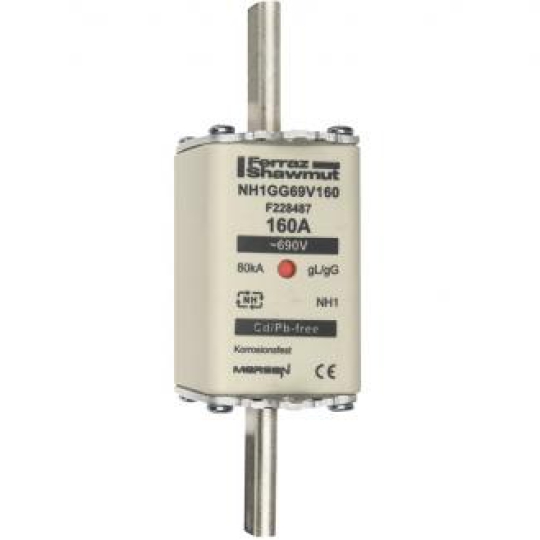 Cầu chì Mersen NH1GG69V160 FERRAZ SHAWMUT is now MERSEN  hàng chính hãng The NH system