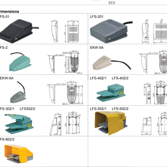 Công tắc đạp chân C-lin LFS Foot Switch LFS-302 AC-15 10A 380V