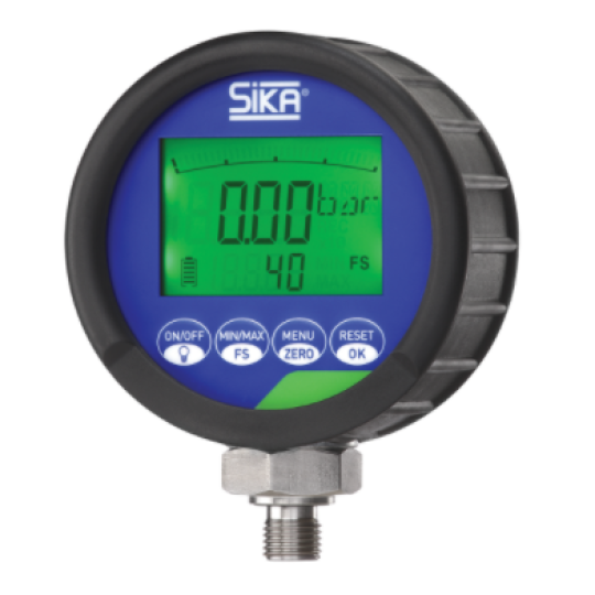 Đồng hồ áp suất kỹ thuật số Sika  EME8REF-D2-0010 Digital Pressure Gauges - D2, 1/4” BSPP, 0.1% Accuracy, Full Scale 