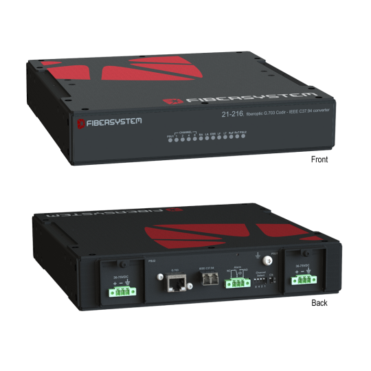 Bộ giao diện quang điện Mã hiệu Fiberoptic G.703 Codir - IEEE C37.94 converter  Type:21-216  FIBER SYSTEM