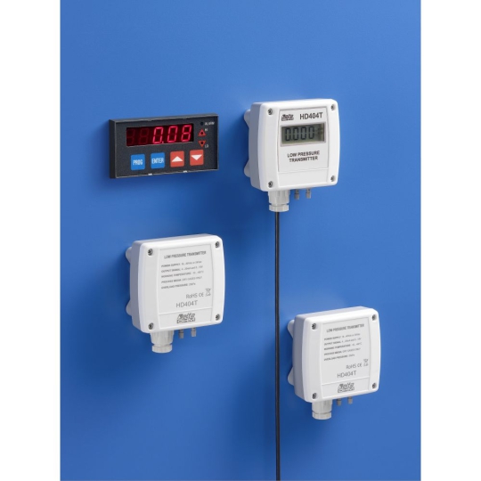Cảm biến đo áp suất thấp Delta Ohm HD404T3PGAZ Very low pressure transmitter HD404T3PGAZ 	Ref code: V404T3PGAZ