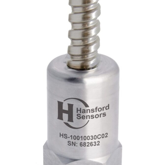 Cảm biến đo độ rung Hansford sensors  HS-100 – Top Exit – Integral FEP Cable With Conduit Accelerometer