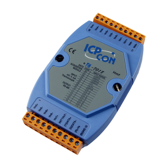 Module 8 kênh đầu vào tương tự  I-7018 CR ICP DAS I-7018 8-ch Thermocouple Input Module