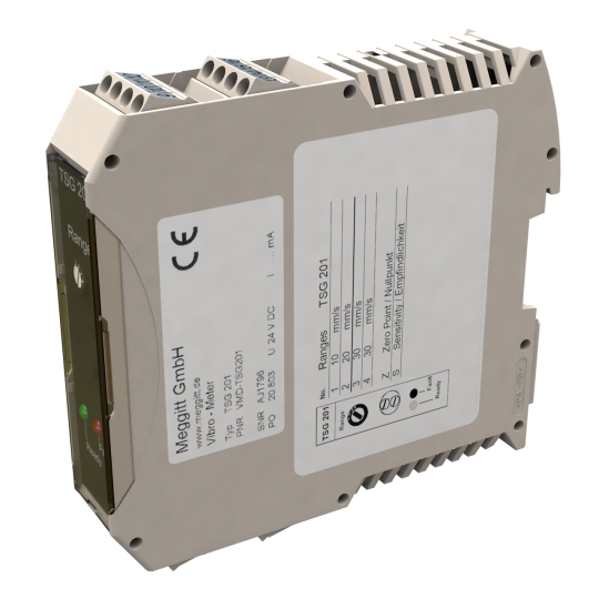 Vibro-Meter Transmitter  TYP: TSG 201-2R With Display and Limits  PNR: VMD-TSG201-2R