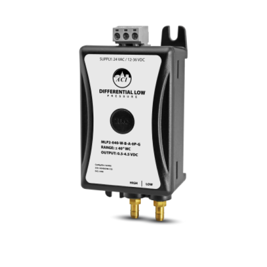Cảm biến chênh áp ACI A/MLP2-001-W-U-A-A-0P (142819) Differential Pressure, Panel Mount, 1.00 inWC, UniDirectional, +/- 0.5% FSO, 4-20mA 