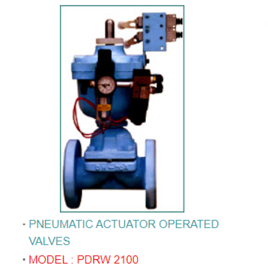 Van điều khiển khí nén PDRW2100 Size 15A-200A  PNEUMATIC ACTUATOR OPERATED VALVES  Dongwha Chemical Hàn Quốc