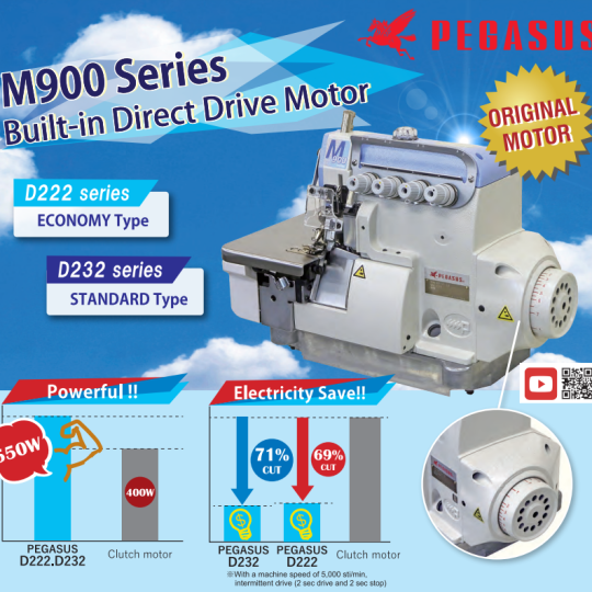 Bộ máy may công nghiệp Pegasus hoàn chỉnh loại máy vắt sổ 2 kim, 5 chỉ  Model M932-70-5X5  Model M932-70-5X5   Pegasus  Model: M932-70-5X5/D222  Pegasus