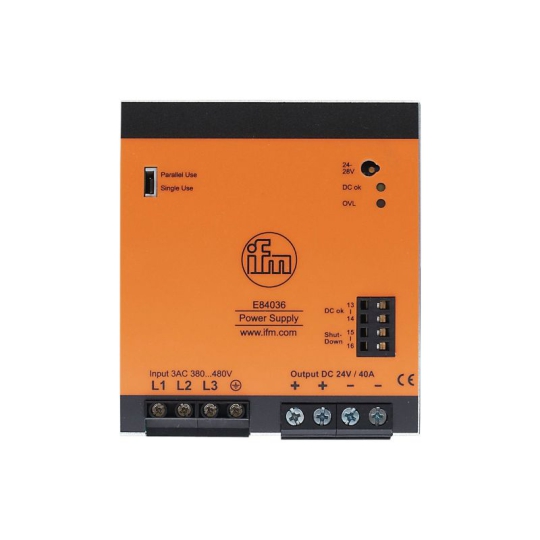 Bộ nguồn IFM Switched-mode power supply 24 V DC IFM E84036 PSU-3AC/24VDC-40A 