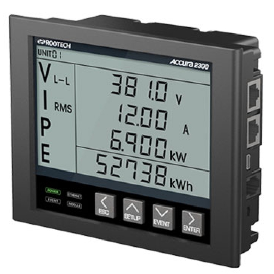Đồng hồ đo điện áp dòng điện Accura 2300/2350 Distribution Panel Digital Power Meter/ Power Measuring Module Rootech  Korea
