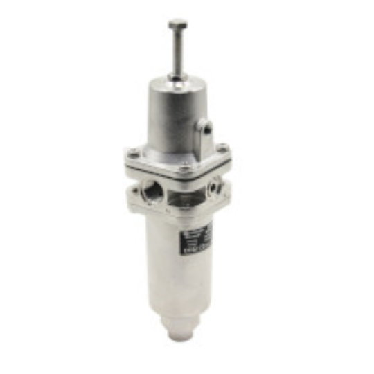 Bộ điều áp Norgen B52G-2AD-DG1-RMN  B52G Series stainless steel filter/regulator, 1/4 NPT, 0.5-10 bar, manual drain, 5µm filter element, without gauge 