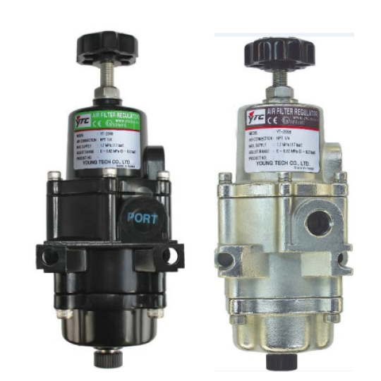 Bộ điều áp bộ lọc khí AIR FILTER REGULATOR Rotork YTC YT-205BN210  Model YT-200 YT-220 YT-205 YT-225 