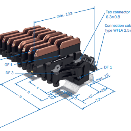 Bộ lấy điện Vahle 0168084/00 SA-KDS2/40/6/14HS0,5/4/6 COMPACT CURRENT COLLECTORS KDS2/40 COMPACT COLLECTOR SETS  Order No.: 168 084 Type: SA-KDS2/40/6/14HS0,5/4/6)