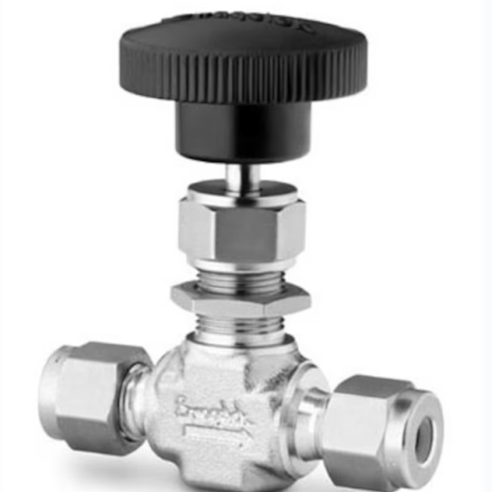 Van kim tích hợp bằng thép không gỉ, 0,73 Cv, 3/8 in. Phụ kiện ống Swagelok, thân chữ V Part #: SS-1VS6  Swagelok