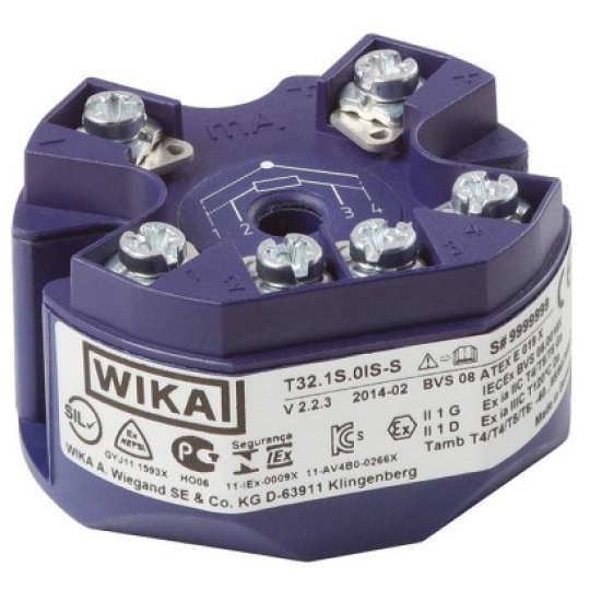 Temperature Transmitter/ Bộ chuyển tín nhiệt độ Model: T32.3S.000-Z WIKA Model T32.xS Digital temperature transmitter