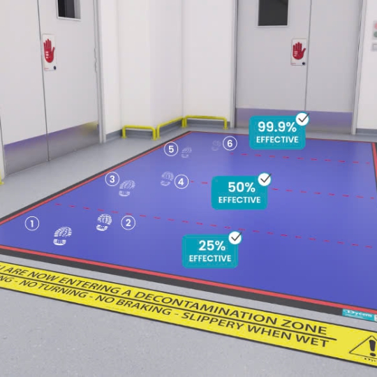 Thảm trải sàn kiểm soát ô nhiễm, thảm hút bụi DYCEM Cleanzone CZ01 hãng Dycem UK