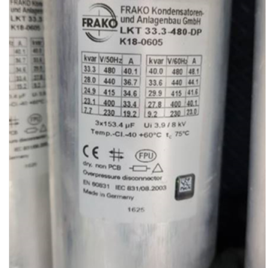 Tụ điện Frako Tụ Bù Frako  LKT33.3-480-DP  