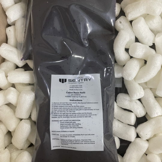 Sentry Equipment 2-03972A: CATION RESIN REFILL BAG | 623 CC